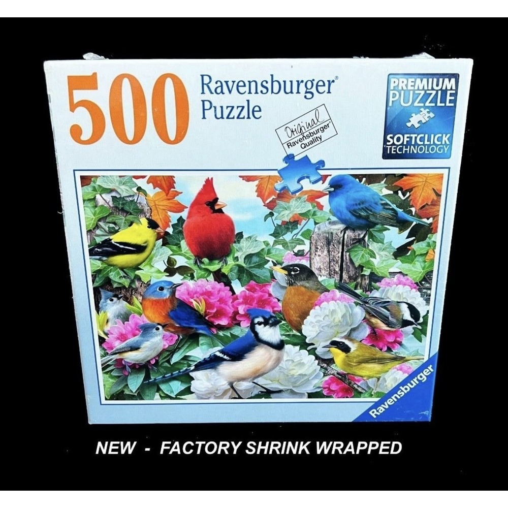Garden Birds 2013 Ravensburger Puzzle New Sealed 500 pieces No 81 365 - Picture 2 of 5
